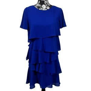 Jessica Howard Royal Blue Tiered Mini Dress